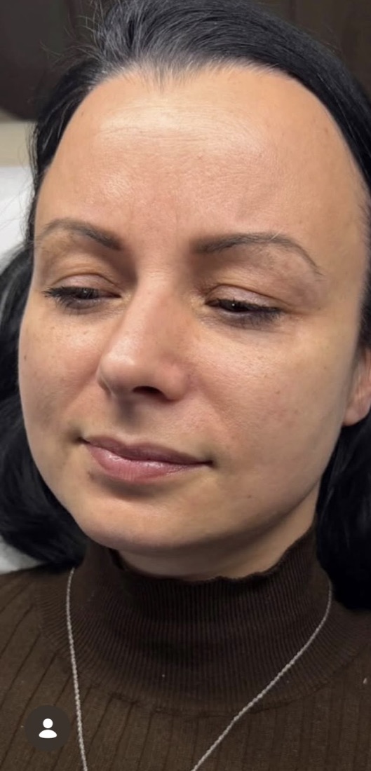Brows after — laminated, tinted and defined